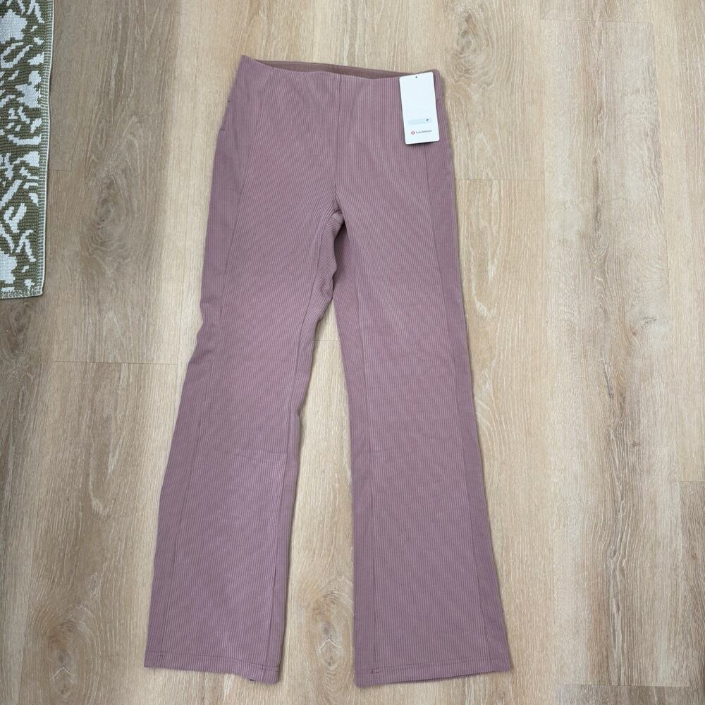NWT! Lululemon Ribbed Softstreme Flared Pant Regular Size 10 - Picture 2 of 8